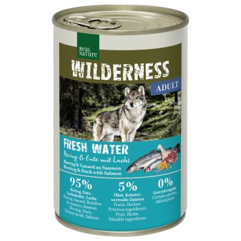 REAL NATURE WILDERNESS Nassfutter für Hunde Adult Fresh Water Hering