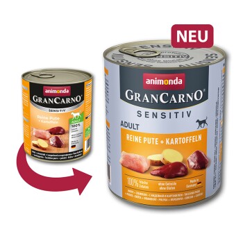 animonda GranCarno Adult Sensitiv Pute & Kartoffel 24x800 g