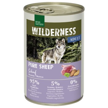 REAL NATURE WILDERNESS Nassfutter für Hunde Adult Pure Sheep Schaf 12x400 g