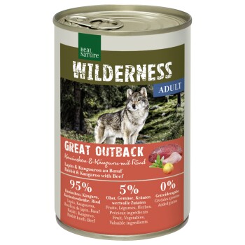 REAL NATURE WILDERNESS Nassfutter für Hunde Adult Great Outback Kaninchen