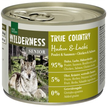 REAL NATURE WILDERNESS Nassfutter für Hunde Senior True Country Huhn & Lachs 12x200 g