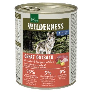 REAL NATURE WILDERNESS Nassfutter für Hunde Adult Great Outback Kaninchen