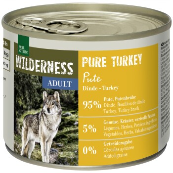 REAL NATURE WILDERNESS Nassfutter für Hunde Adult Pure Turkey 24x200 g