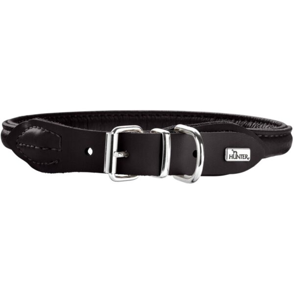 Hunter Halsband Round & Soft Elk schwarz 50 cm