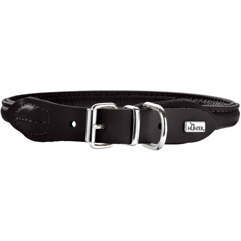 Hunter Halsband Round & Soft Elk schwarz 55 cm