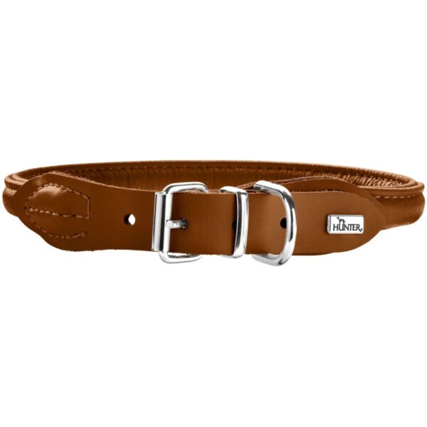 Hunter Halsband Round & Soft Elk cognac 50 cm