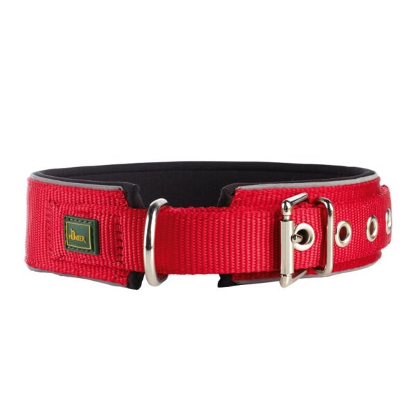 Hunter Halsband Neopren Reflect rot/ schwarz 50 cm