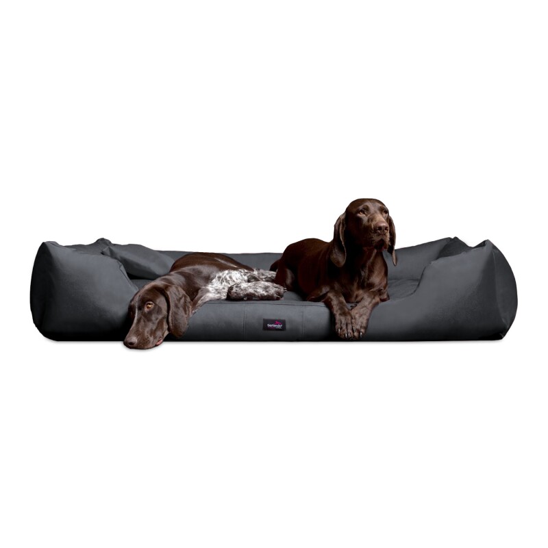 Tierlando MORITZ KOMFORT Hundebett Hundesofa M - XXXL 90 110 130 160 185 cm schwarz/ graphit 1