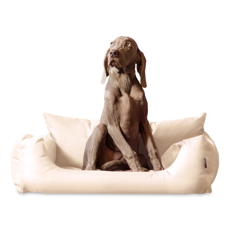 Tierlando NEMO Hundebett Hundesofa S M L Hundekorb Katzenbett 65 80 100cm creme 65 cm