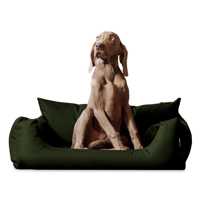 Tierlando NEMO Hundebett Hundesofa S M L Hundekorb Katzenbett 65 80 100cm dunkles olivgrün 80 cm