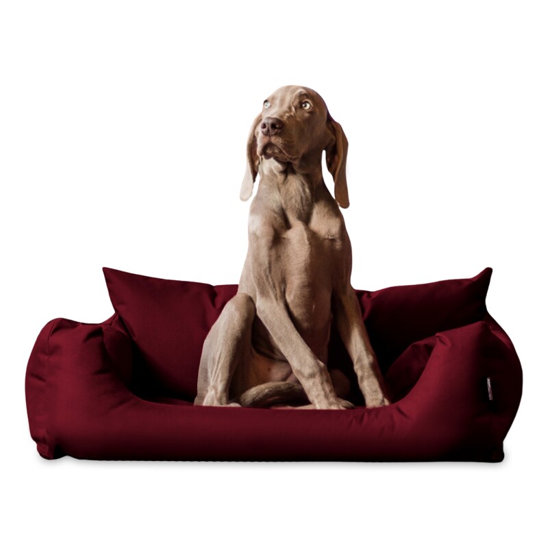 Tierlando NEMO Hundebett Hundesofa S M L Hundekorb Katzenbett 65 80 100cm bordeaux 1 m