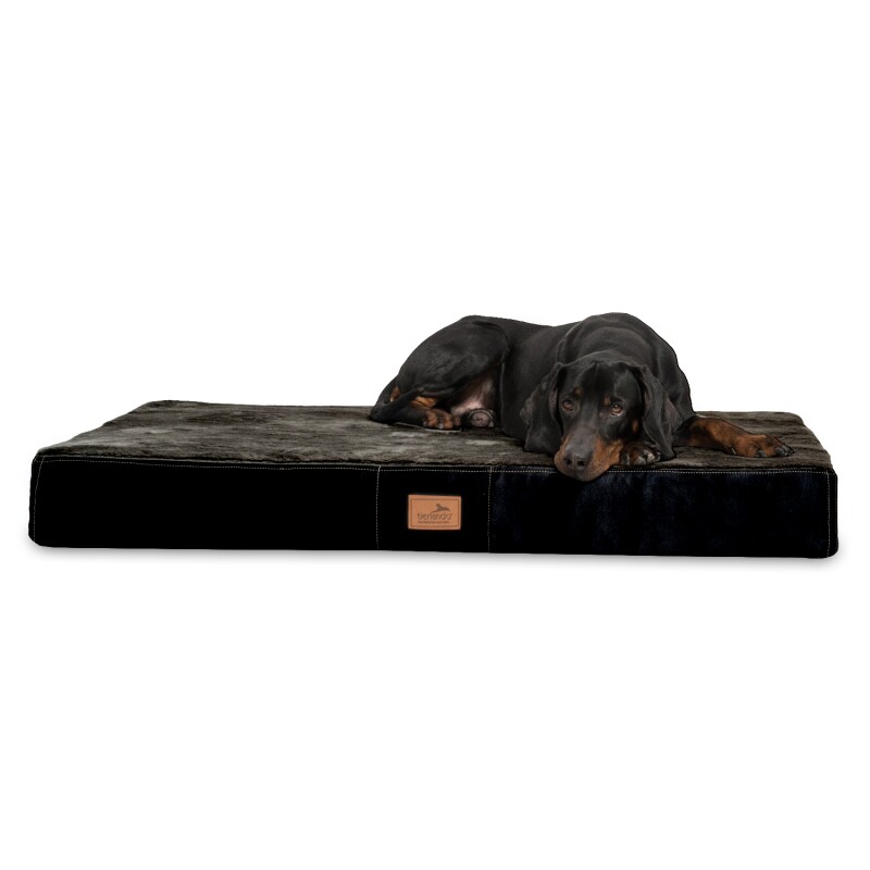 Tierlando ® STUART ORTHO PLUS - Orthopädische Hundematte schwarz 1 m