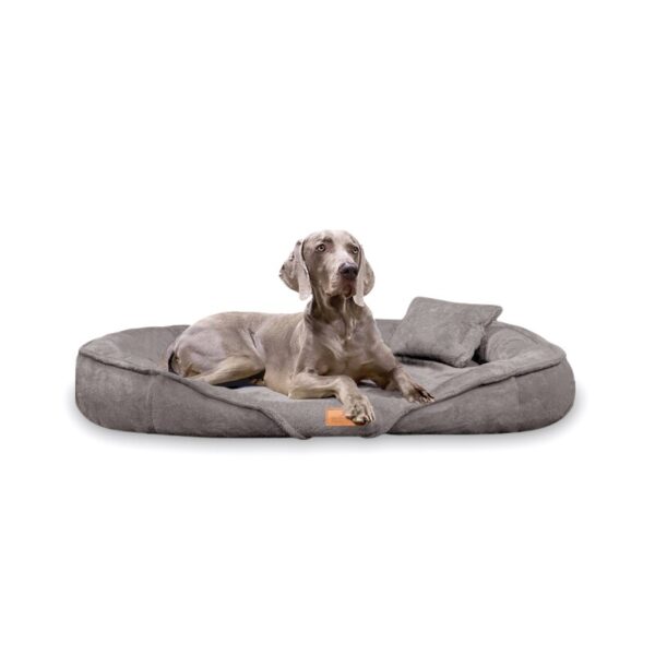 Tierlando ® XENIA - Orthopädisches Hundebett / Hundesofa graphit/nature 1