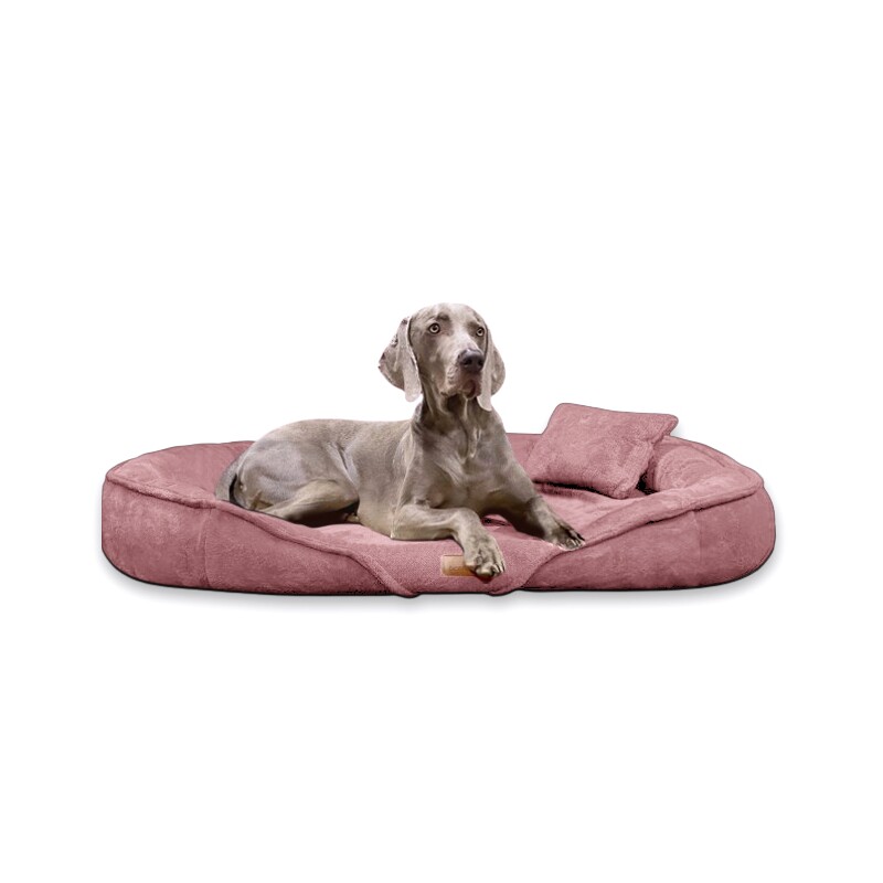 Tierlando ® XENIA - Orthopädisches Hundebett / Hundesofa altrosa 1