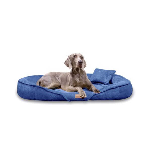 Tierlando ® XENIA - Orthopädisches Hundebett / Hundesofa blau 1