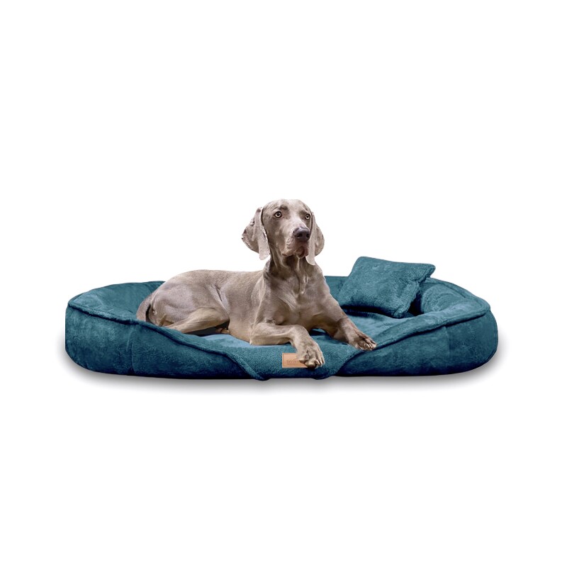 Tierlando ® XENIA - Orthopädisches Hundebett / Hundesofa petrol 1