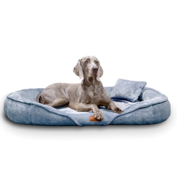 Tierlando ® XENIA - Orthopädisches Hundebett / Hundesofa blau/ grau 1