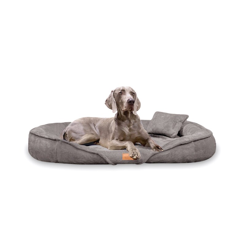 Tierlando ® XENIA - Orthopädisches Hundebett / Hundesofa graphit/nature 1