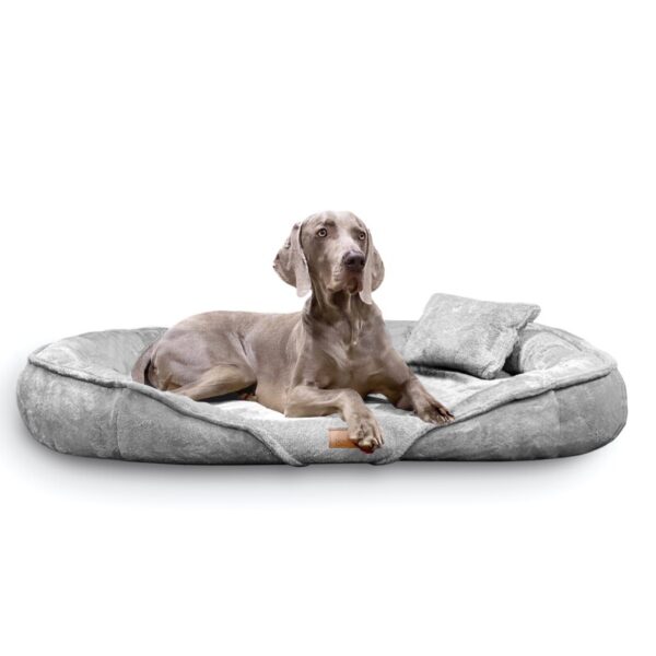 Tierlando ® XENIA - Orthopädisches Hundebett / Hundesofa grau/ grau 1