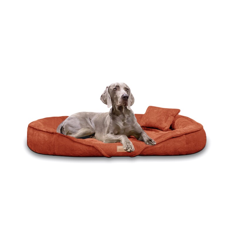 Tierlando ® XENIA - Orthopädisches Hundebett / Hundesofa terracotta 1