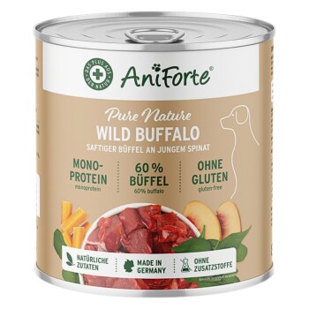 AniForte Nassfutter WildBuffalo Büffel mit Spinat (6 x 400g) 4