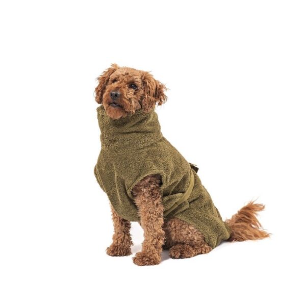 Lills Hundebademantel "Olive" 35 cm