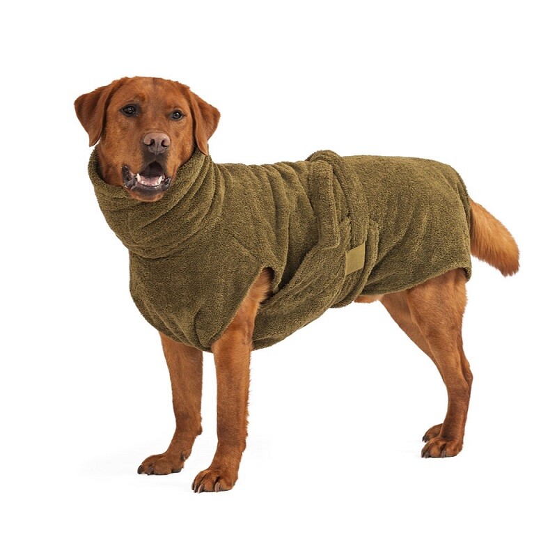 Lills Hundebademantel "Olive" 60 cm