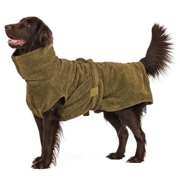 Lills Hundebademantel "Olive" 65 cm