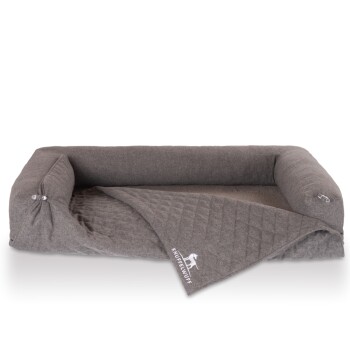 Knuffelwuff orthopädisches 2in1 Sofaschutz Hundebett Yona grau XL