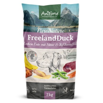 AniForte Trockenfutter FreelandDuck - Leckere Ente mit Hirse 2 kg