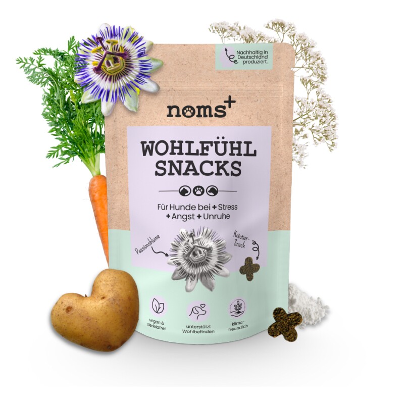 noms+ Wohlfühlsnacks für Hunde bei Stress & Angst 150g