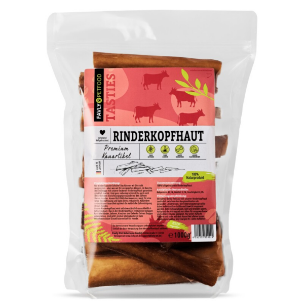 FAVLY Petfood Rinderkopfhaut 1 kg