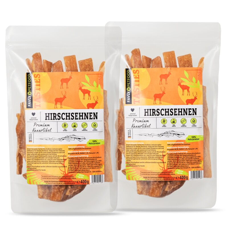 FAVLY Petfood Hirschsehnen 800 g