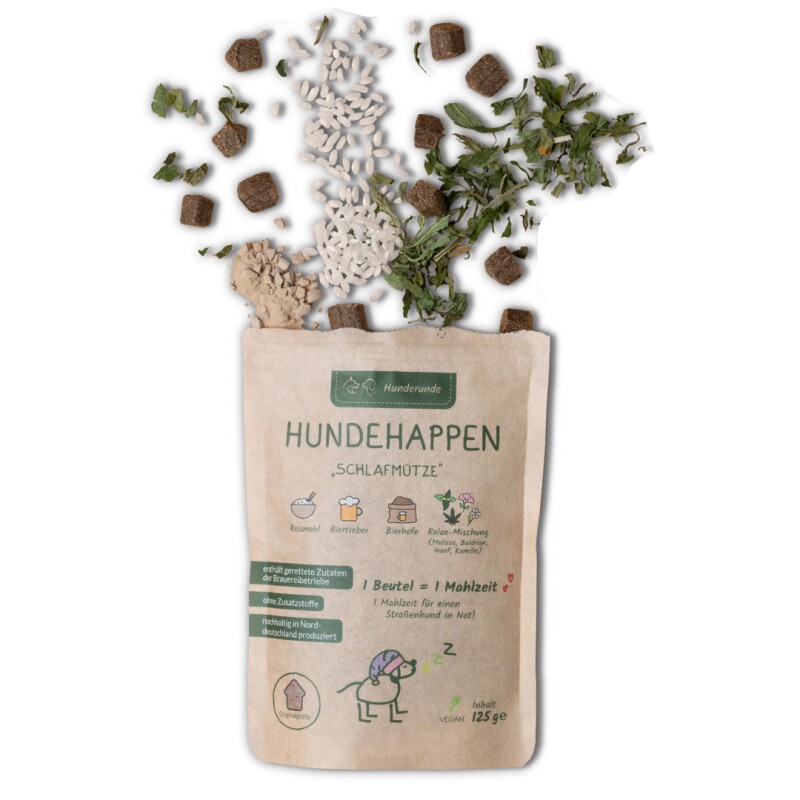 Hunderunde Schlafmütze vegane Snacks 375 g