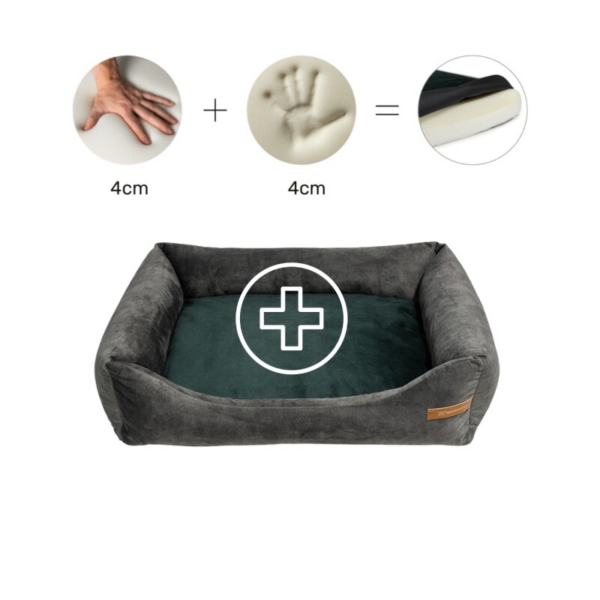 Rexproduct Otto Orthopädisches Hundebett Grau S-XL dunkelgrün XL