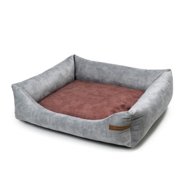 Rexproduct SoftColor luxury dog bed in grau color rot S