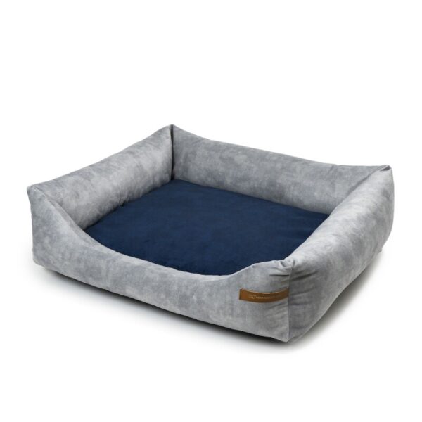 Rexproduct SoftColor luxury dog bed in grau color dunkelblau M