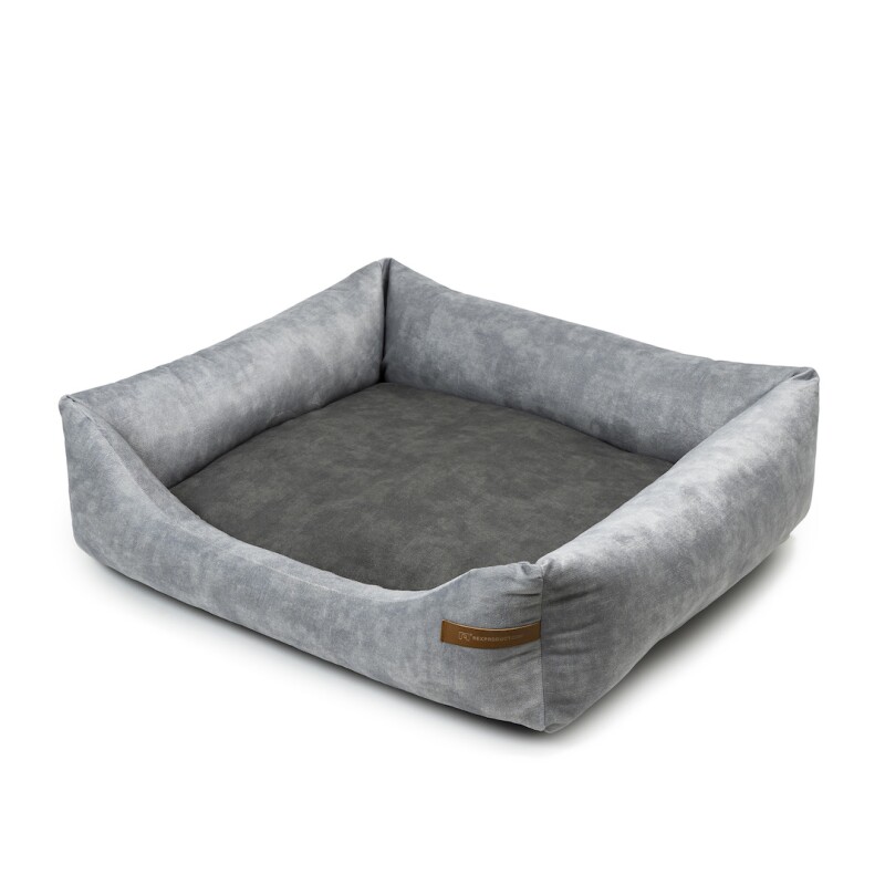 Rexproduct SoftColor luxury dog bed in grau color khaki S