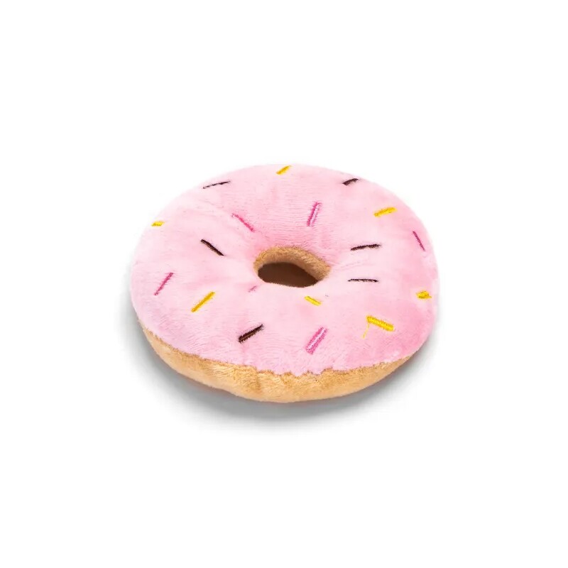 nobleza  - Plüsch-Hundespielzeug Donut pink