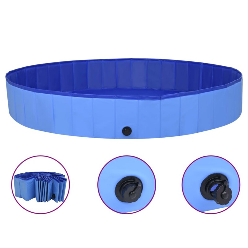 VidaXL Hunde-Pool blau 2 m