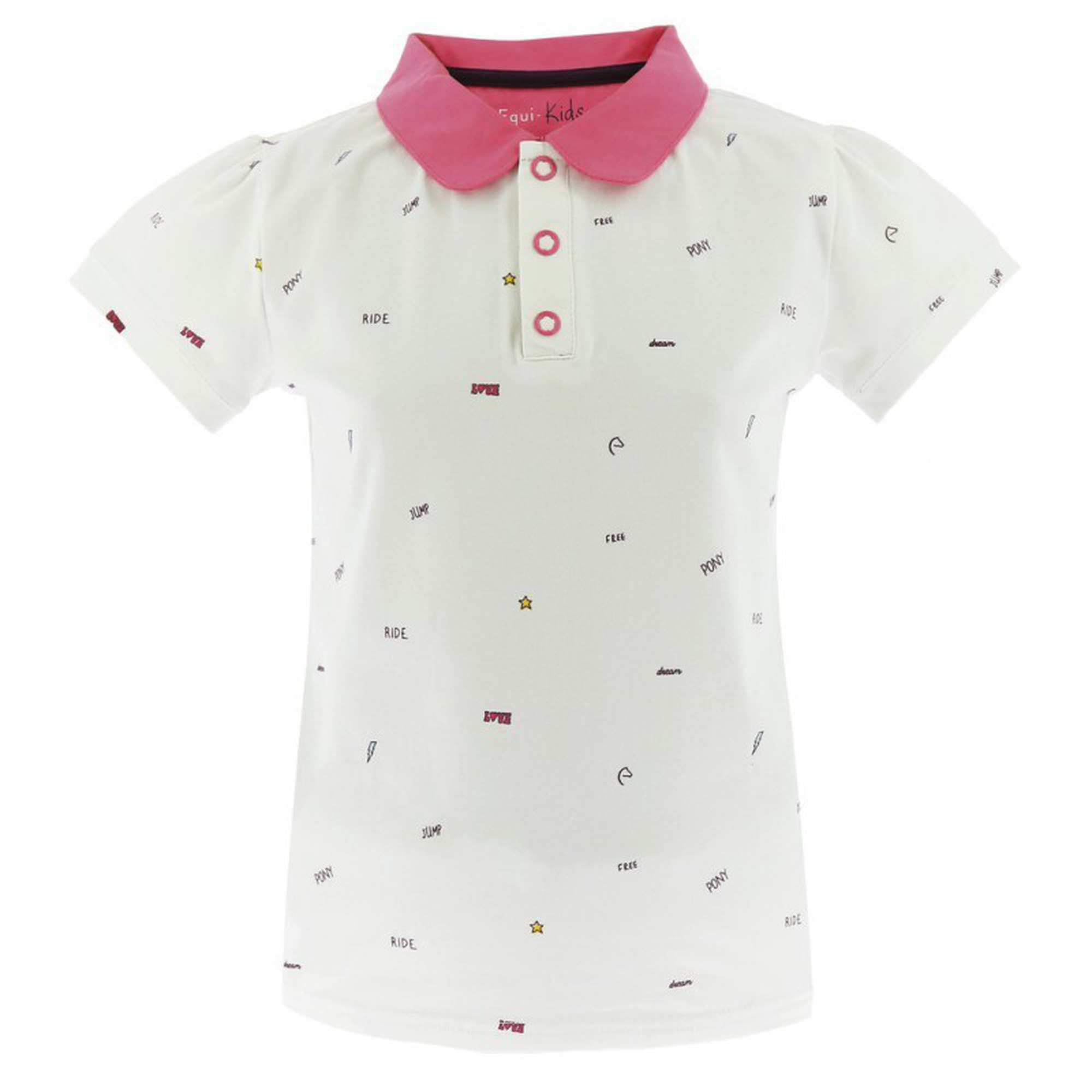 Poloshirt Reiten Kind Equi-Kids Love