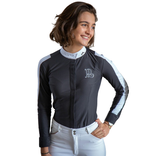 Turnier-Poloshirt Reiten Damen Pénélope Honey