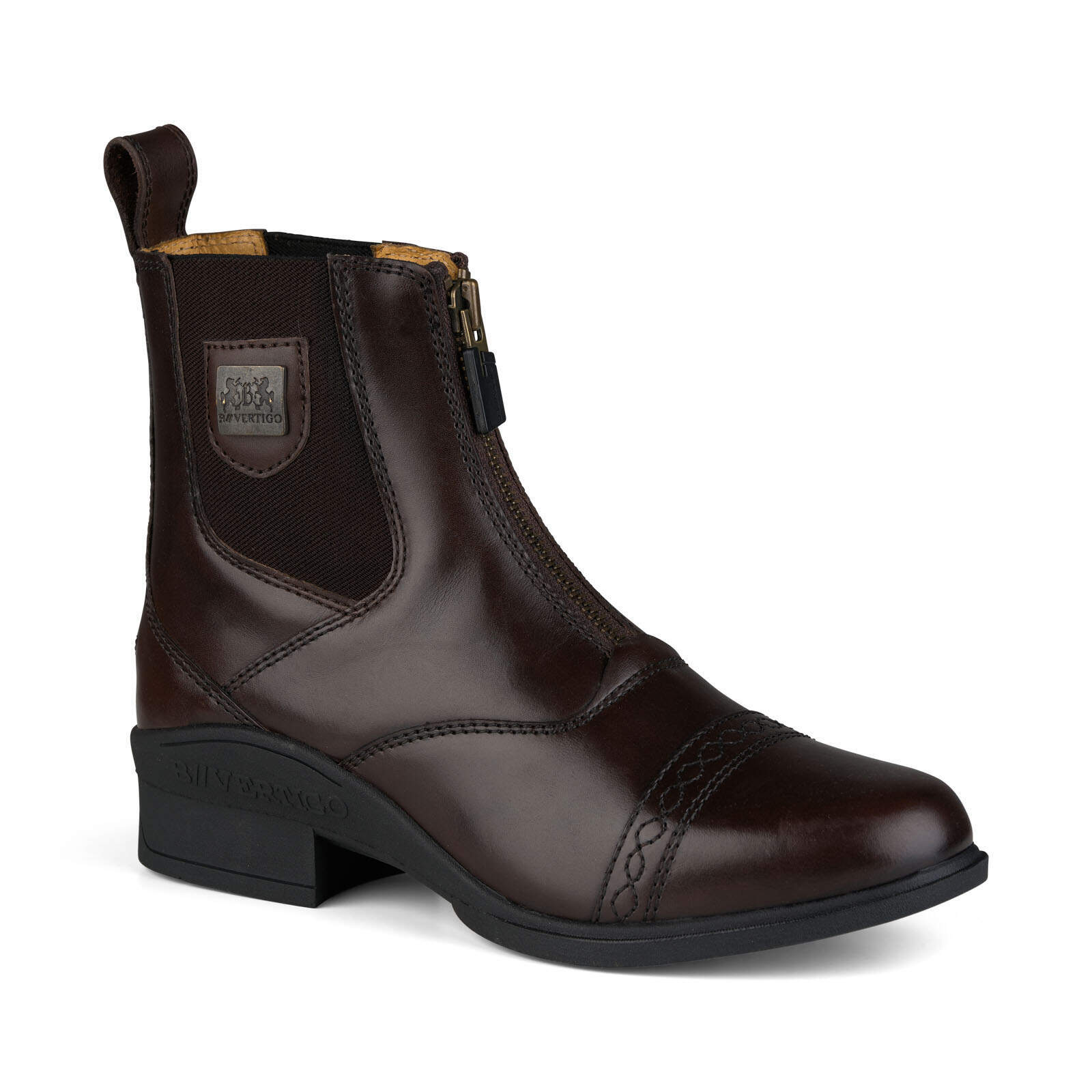 Damen-Reitstiefeletten aus Leder mit Reißverschluss B Vertigo Jodhpur Saturn