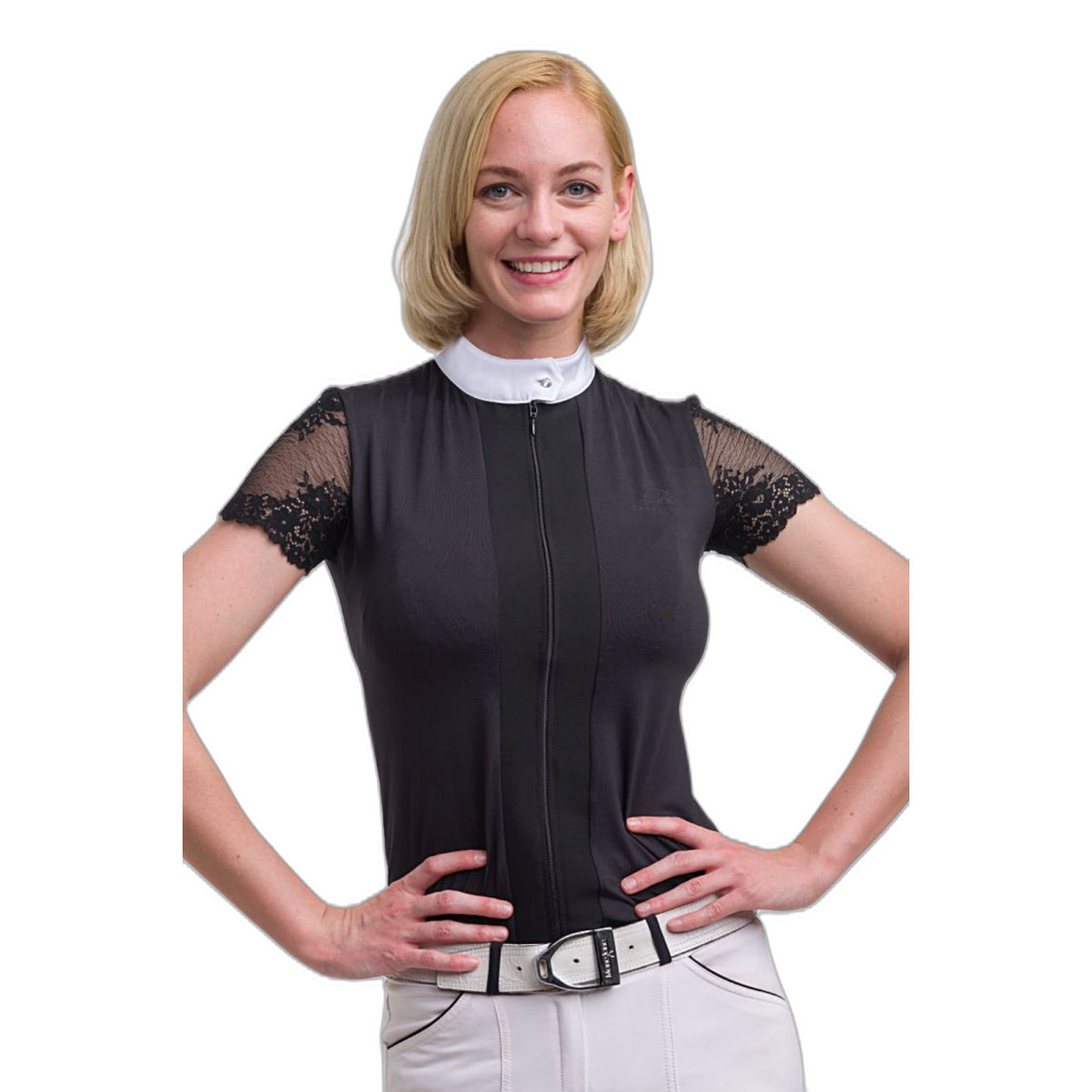 Turnier-Poloshirt Reiten Damen Cavalliera Angel