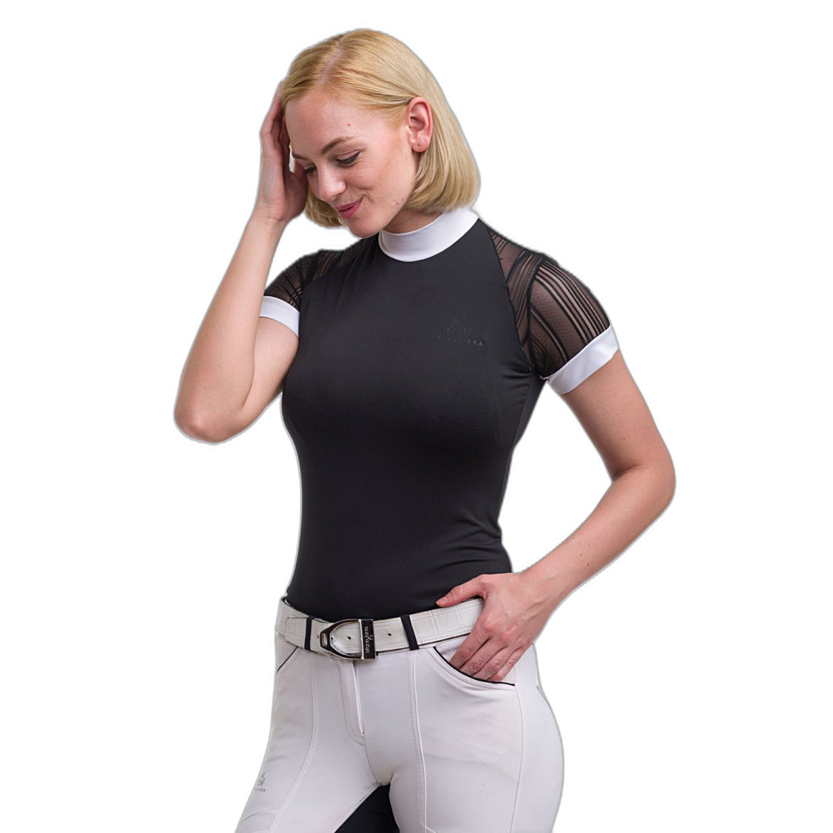 Turnier-Poloshirt Reiten Frau Cavalliera Contessa