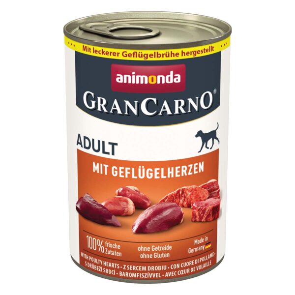 animonda GranCarno Adult Geflügelherz 24x400g