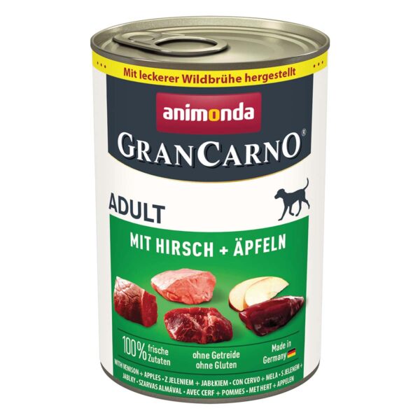 animonda GranCarno Adult mit Hirsch + Äpfeln 6x400g