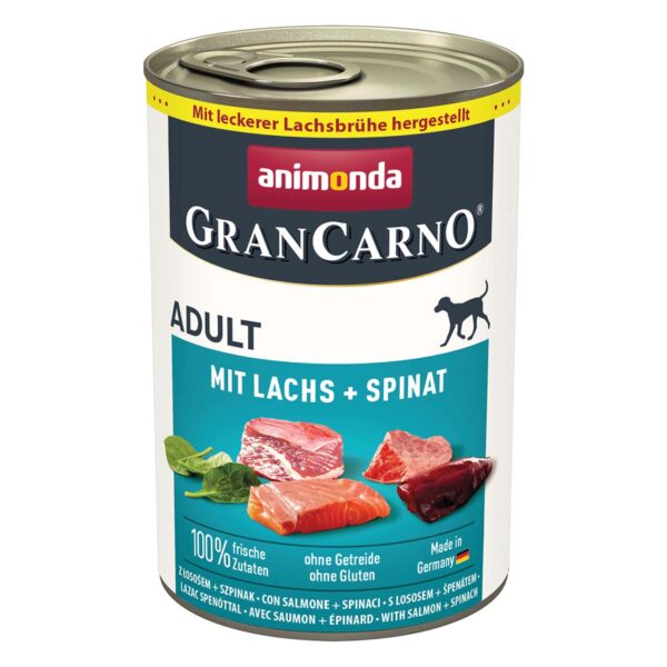 animonda GranCarno Adult mit Lachs + Spinat 6x400g