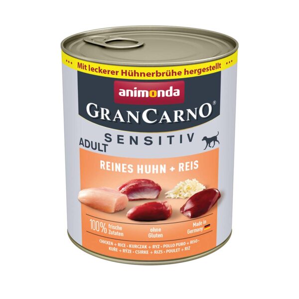 animonda GranCarno Adult Sensitiv Reines Huhn + Reis 6x800g