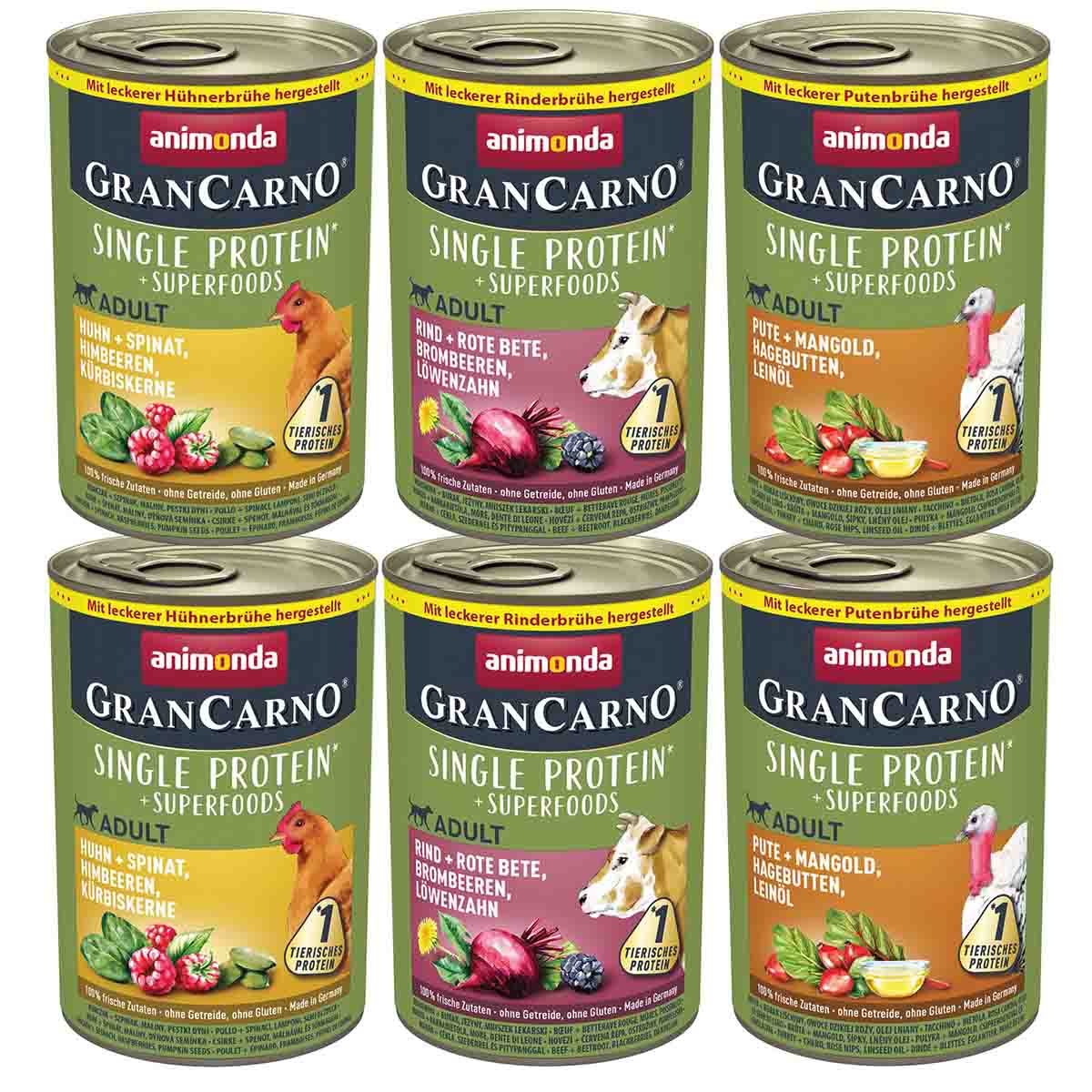 animonda GranCarno Superfoods Adult Variation Mixpack 6x400g